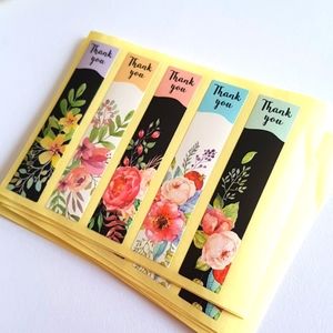 πNEW 50 pcs Thank You Stickers (7.2cmx1.7cm)